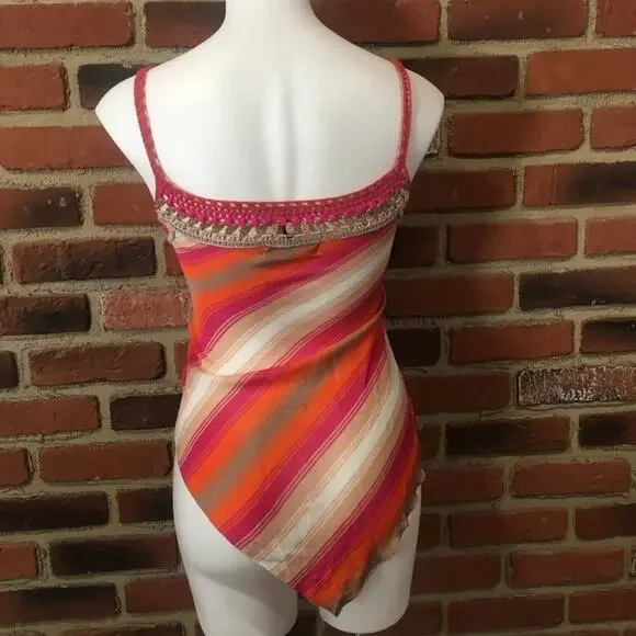 Pink Crochet Knit Tank Top sz S - Picture 3 of 8